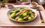 Weekly Buddhist Diet: Stir-Fried Baby Bok Choy with Vegetarian Ham