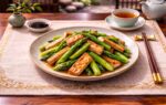 Weekly Buddhist Diet: Stir-Fried Asparagus with Braised Tofu